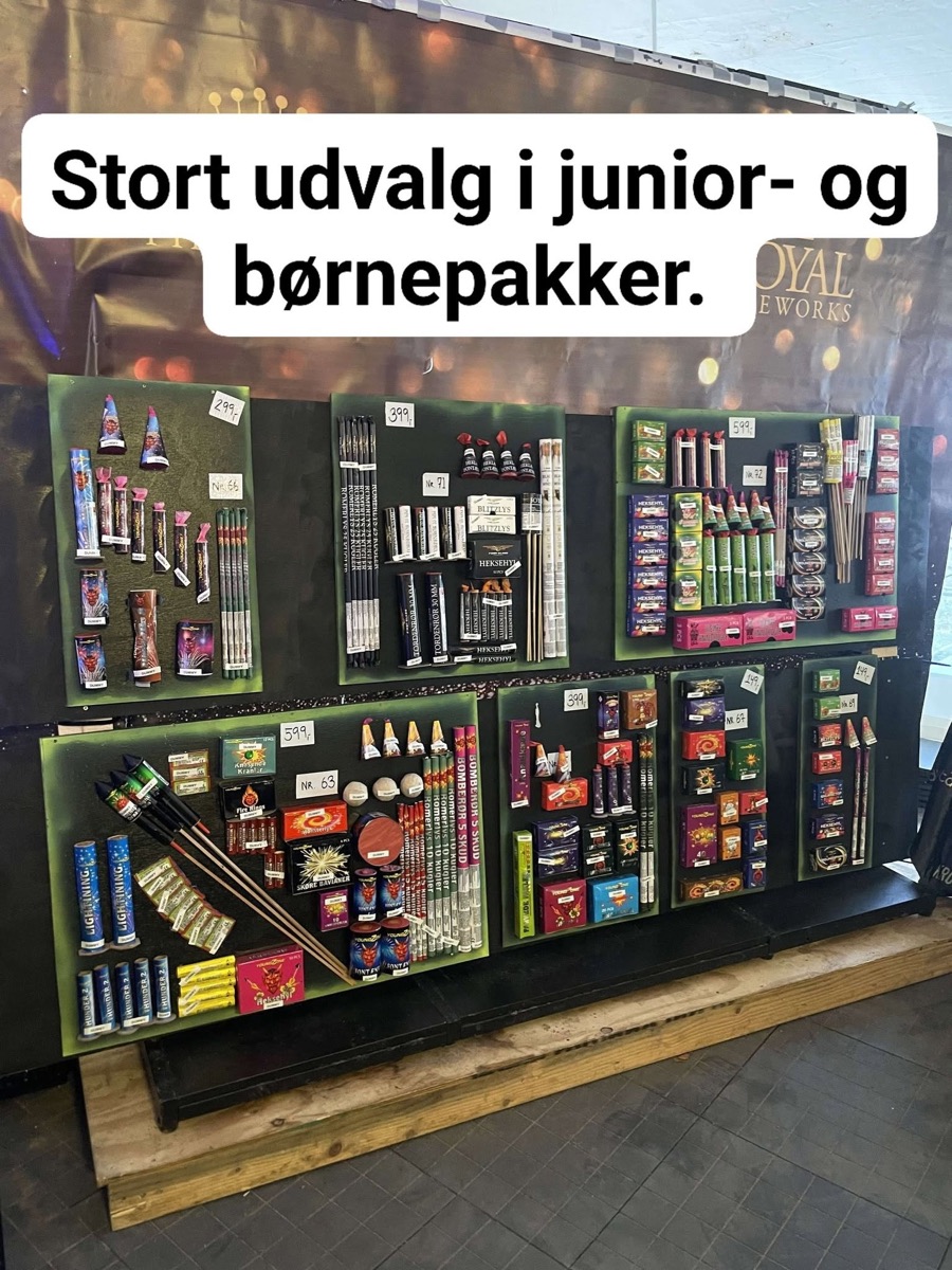 Eksempel på junior- og børnepakker i Krudtlagerets telt