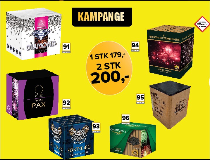 Krudtlager tilbud — 2 stk. kampagne